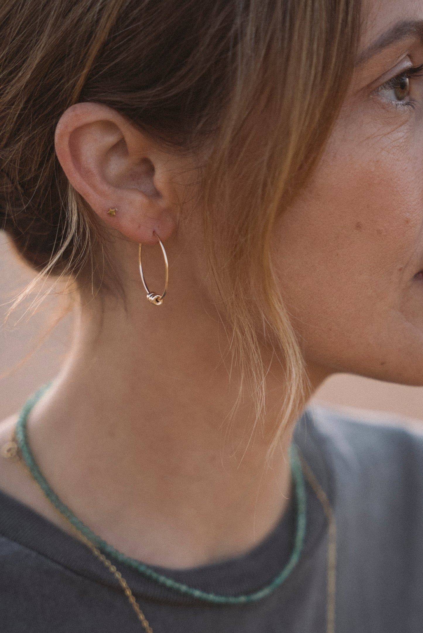 Ripple Hoop Earrings | Gold On Gold