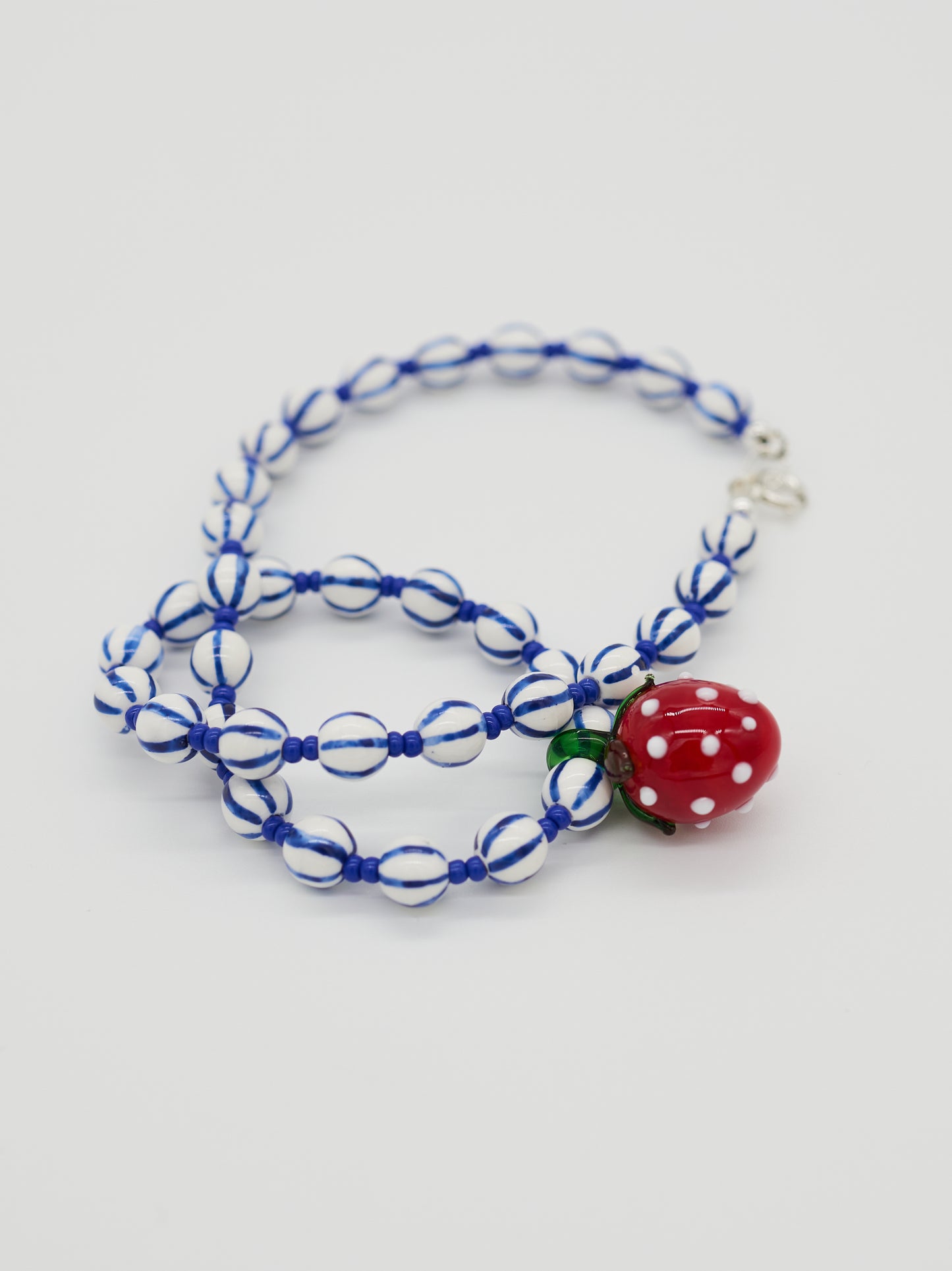 Santorini Fruits Necklace | Strawberry Stripe
