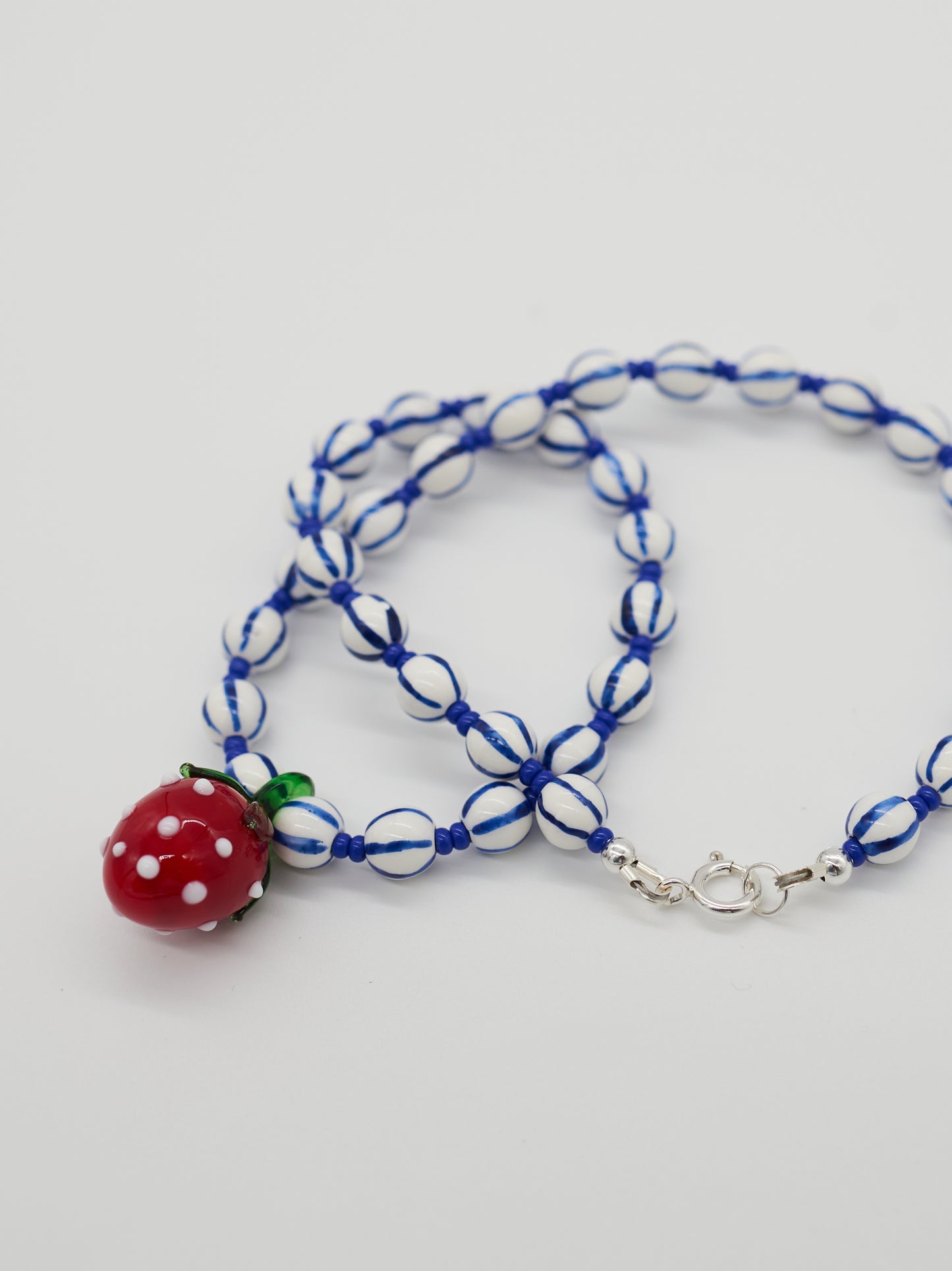 Santorini Fruits Necklace | Strawberry Stripe