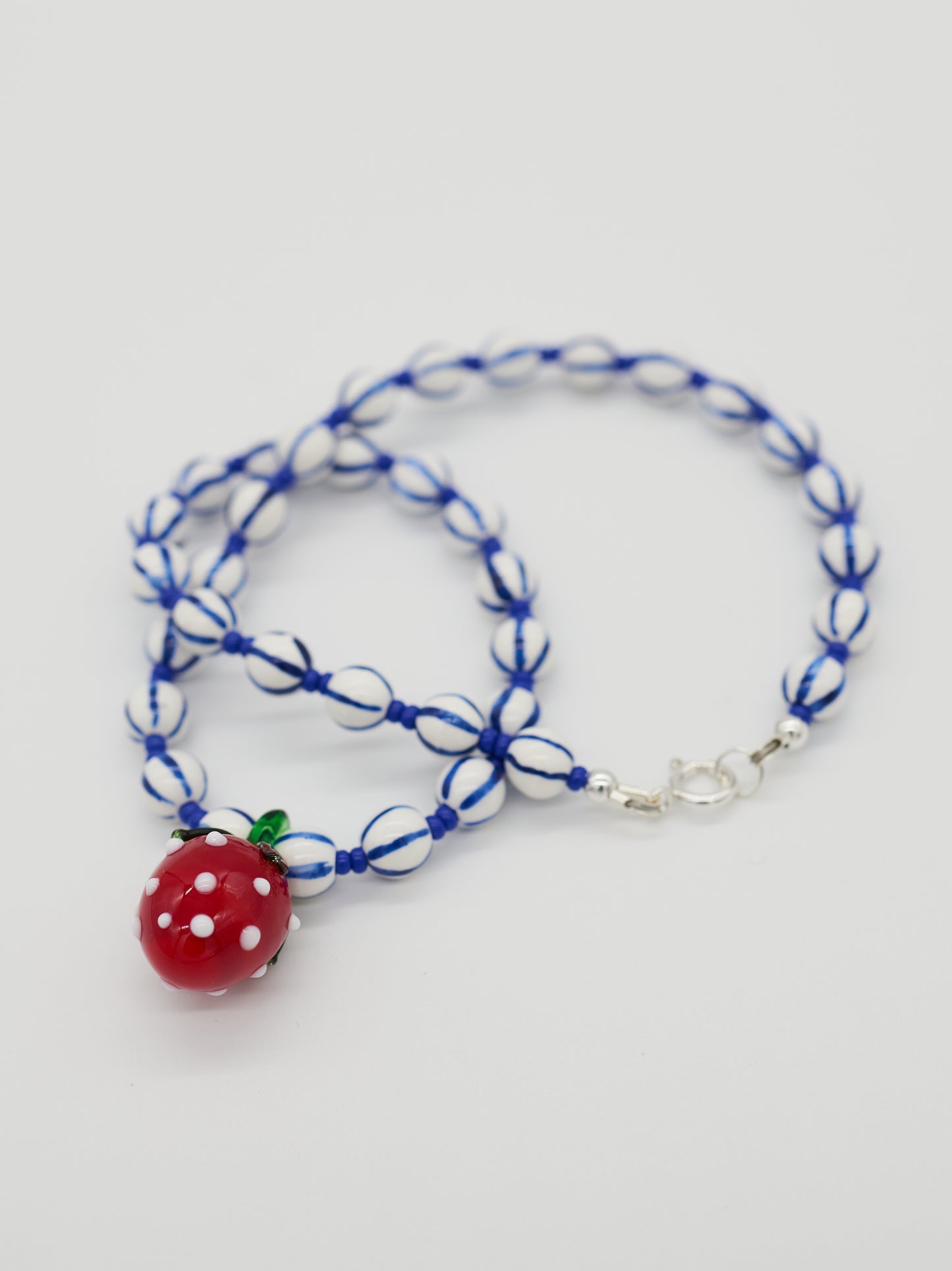 Santorini Fruits Necklace | Strawberry Stripe